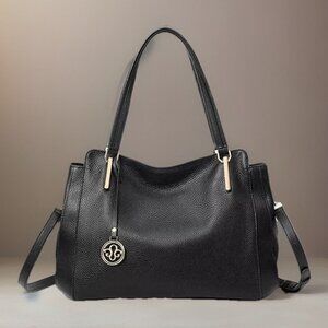 Genuine Leather Tote – Soft Cowhide, Functional, Quiet Luxury & Big Bag Energy